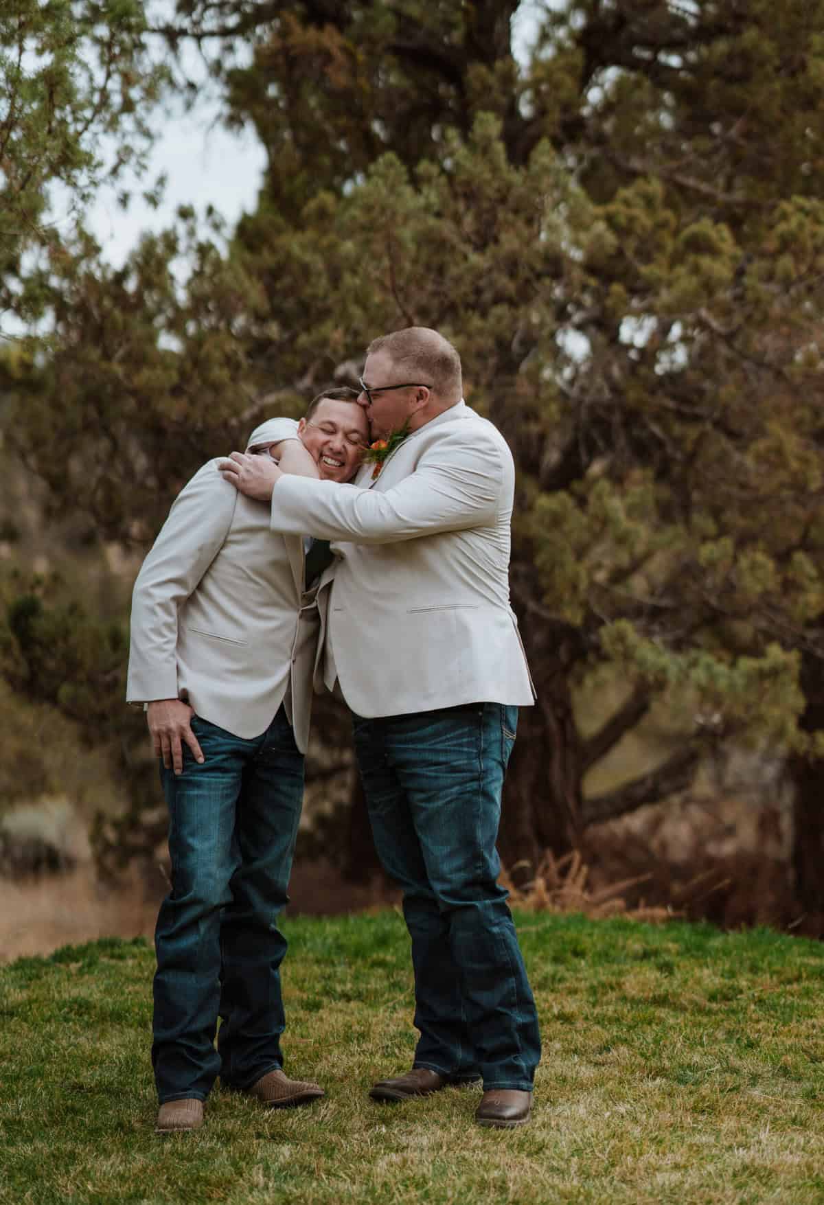 The groom and one of the groomsman.
