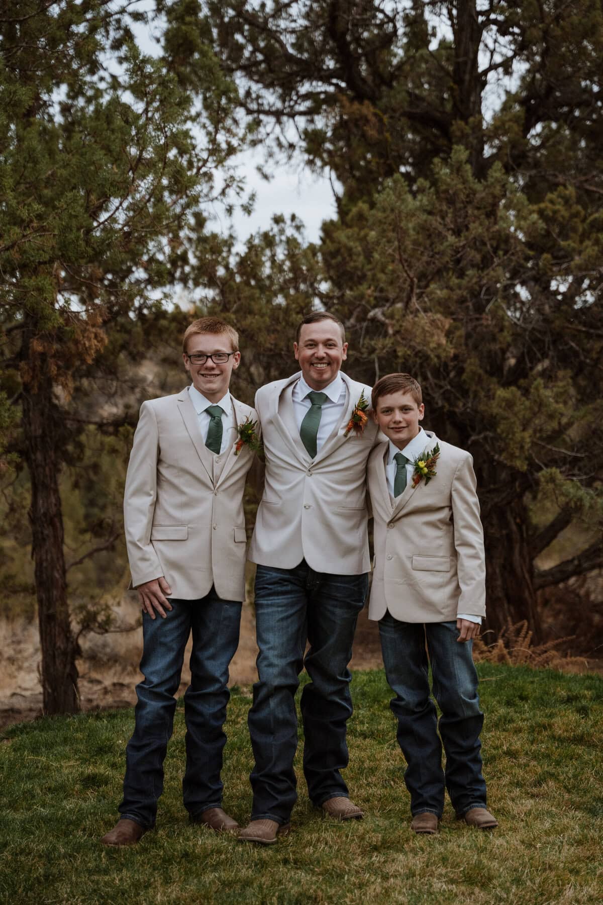 The groom and his sons.