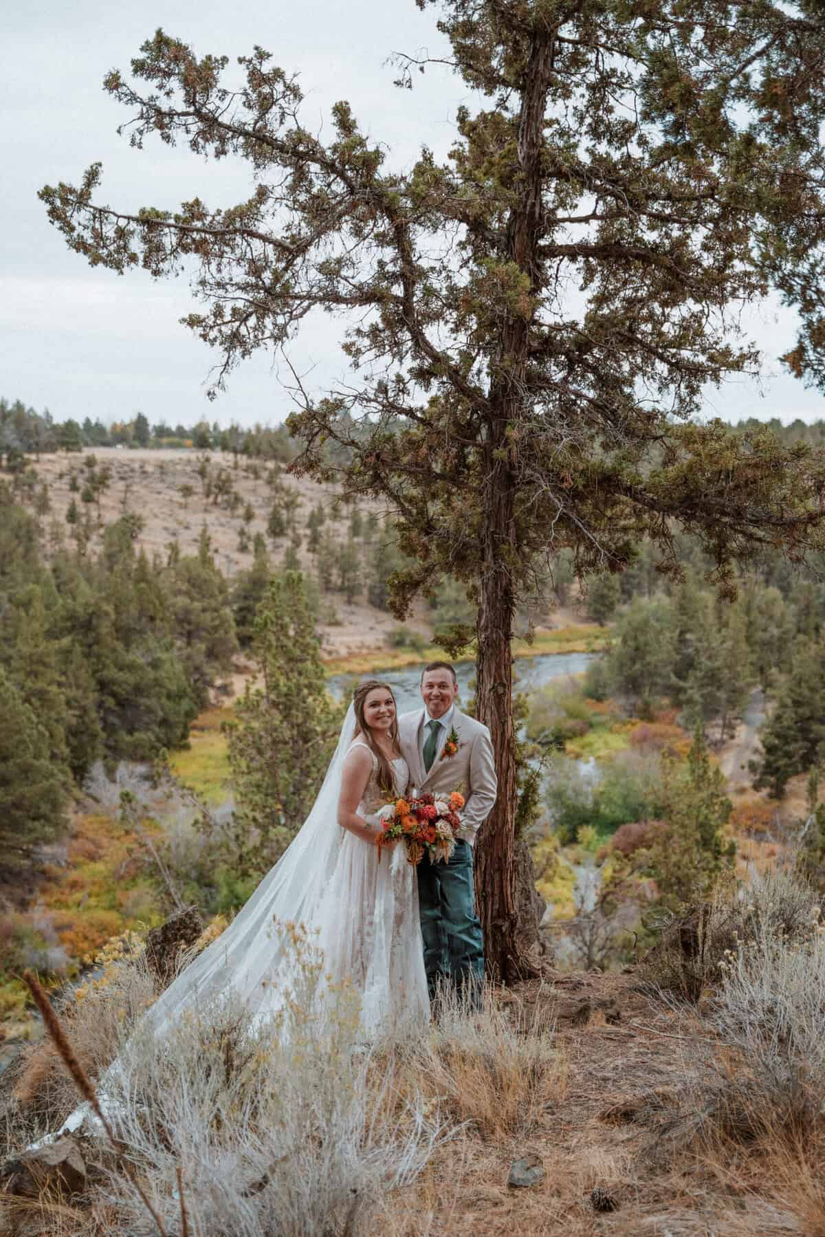 The bride and groom.