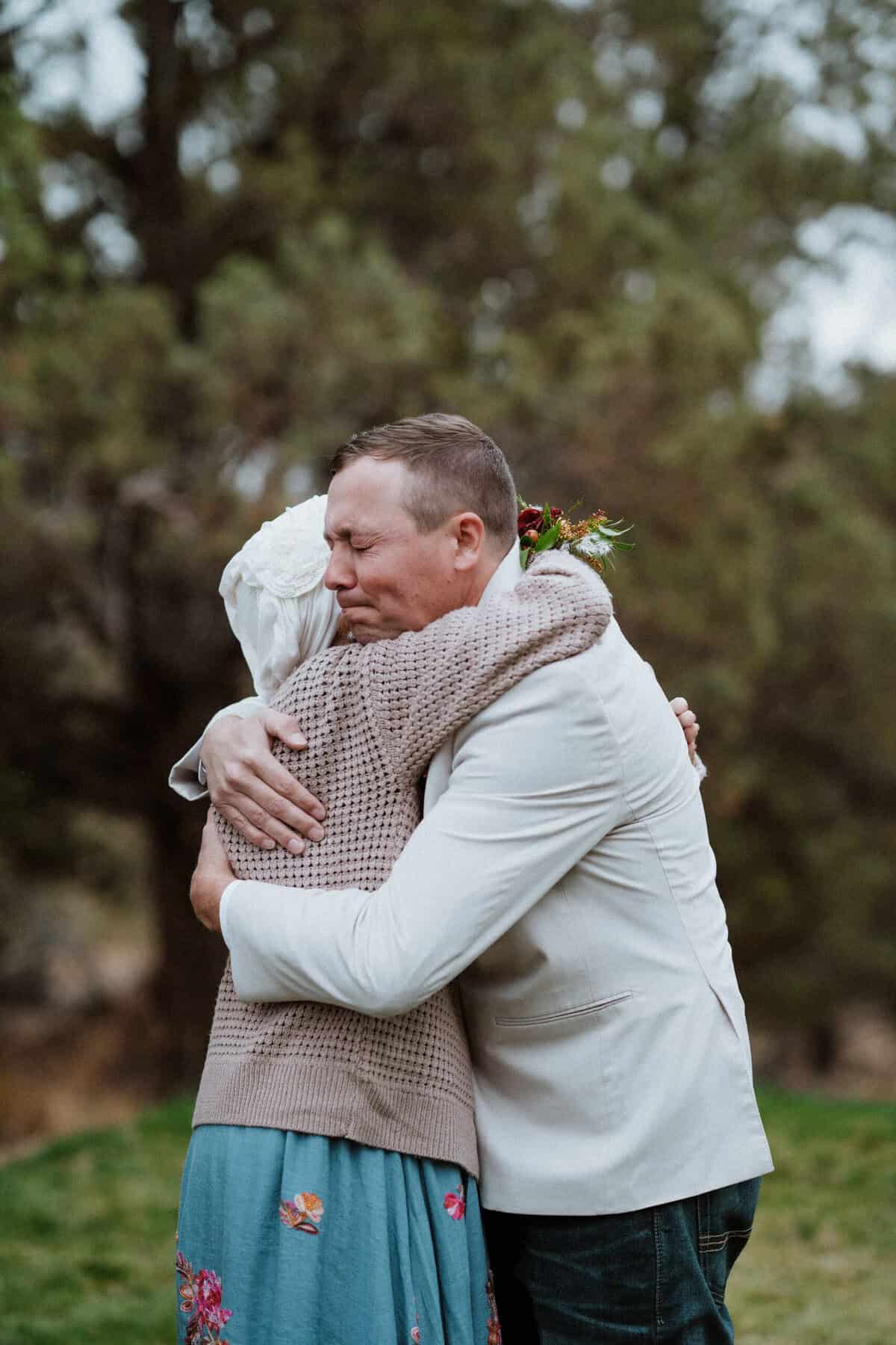 Groom and his mom.