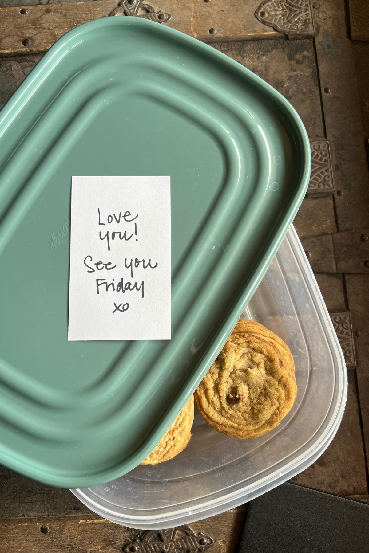 Cookies packaged for giving.