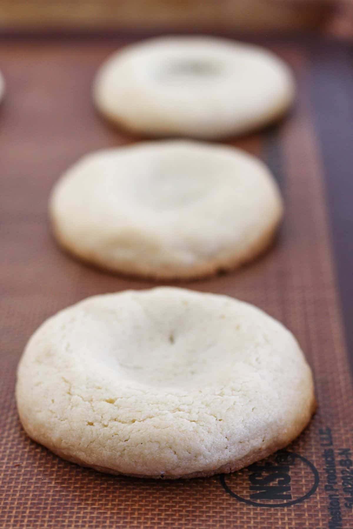 Baked cinnamon filled cookies.
