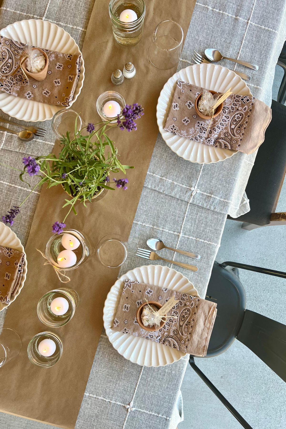 A table set for Sunday supper.